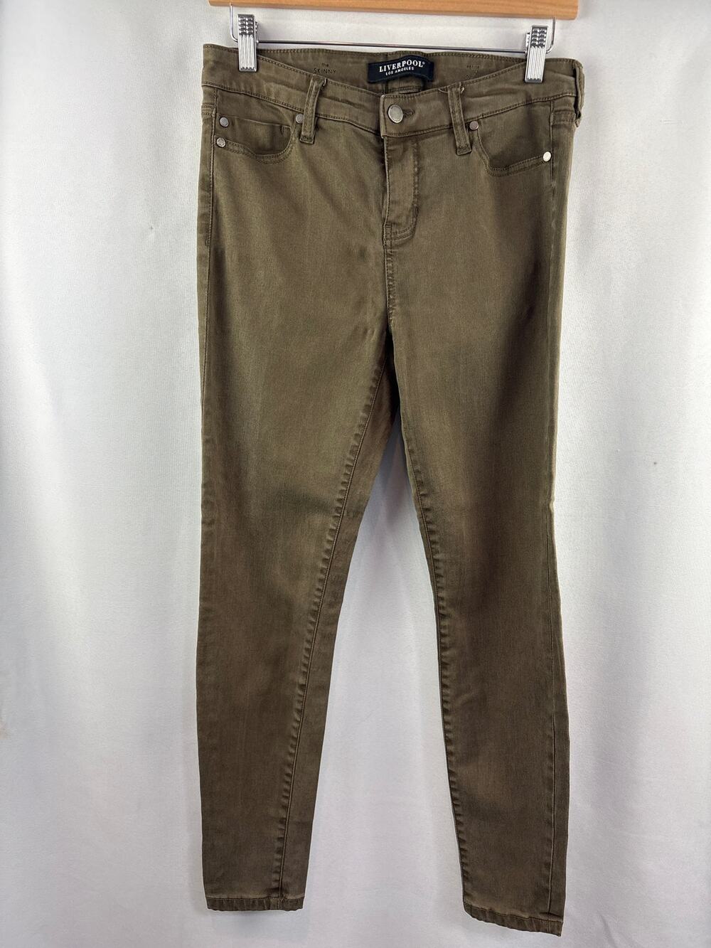 Women’s Liverpool Size 6/28 Dark Olive Green Skinny Jeans
